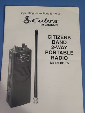 40 Channel Cobra Portable Radio / Walkie-talkie Model Hh35 Manual